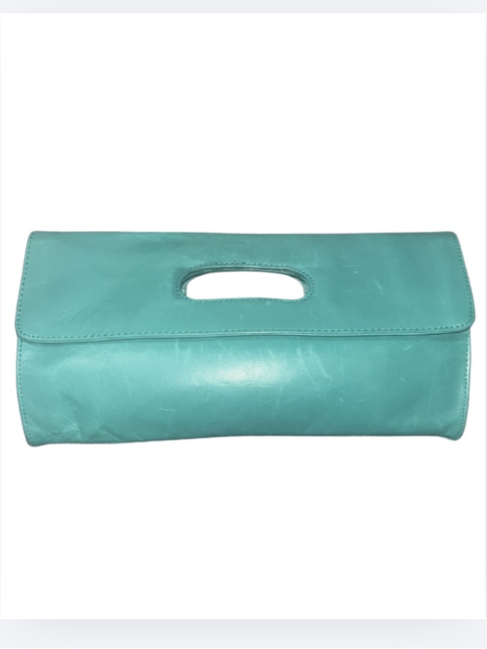 GUC Hobo International Katrina Leather Envelope Clutch - Teal